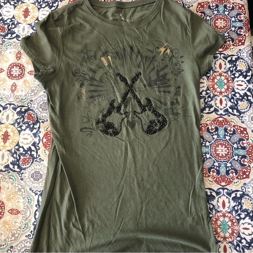 Embellished baby tee size M